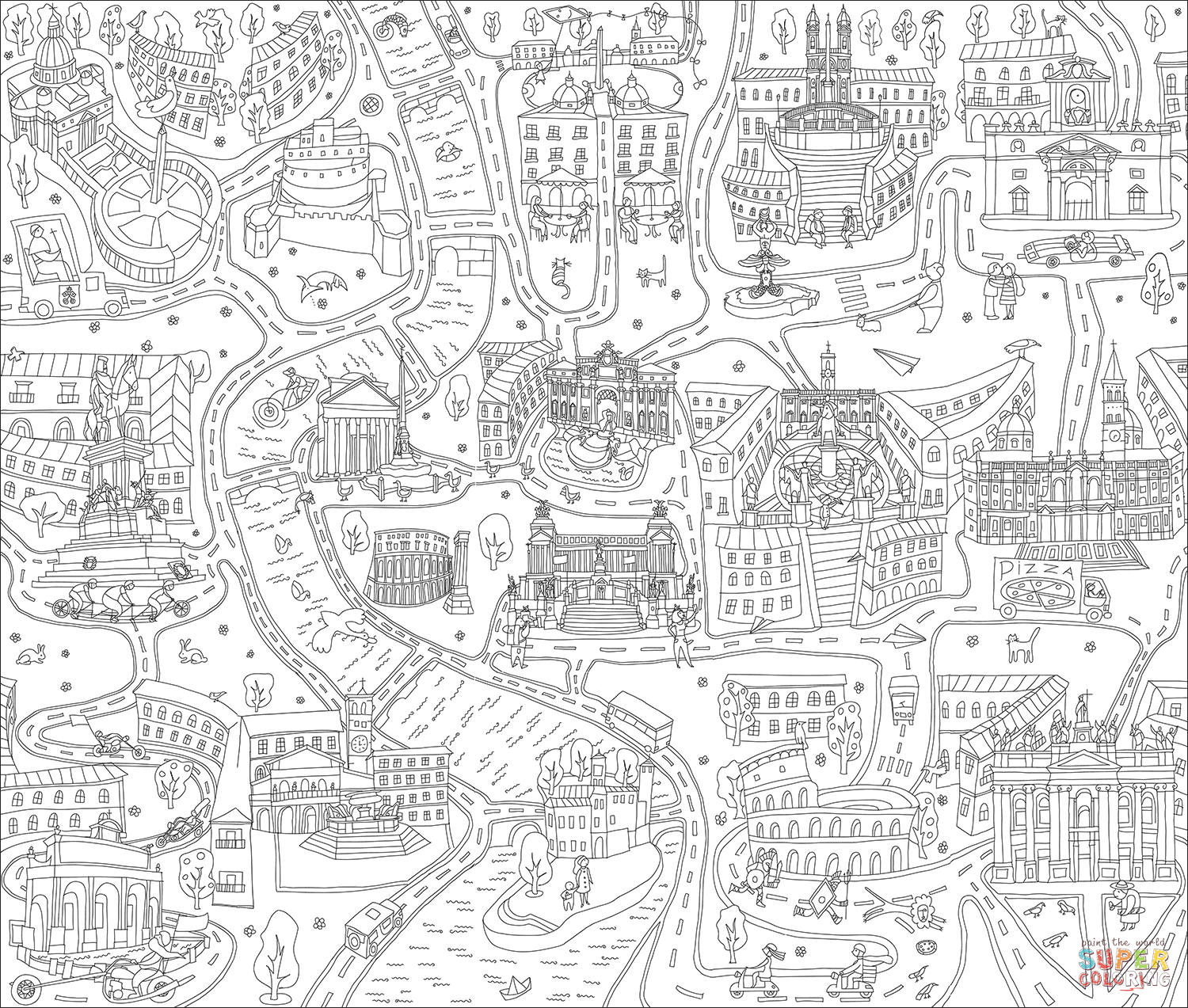 мега раскраска Рим